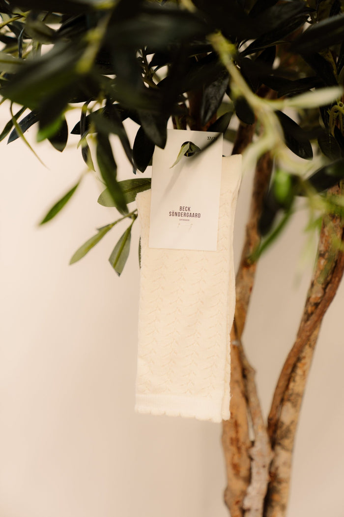 Leofa Cotta Sock - birch white - Bij Keesje - Becksöndergaard - Sokken