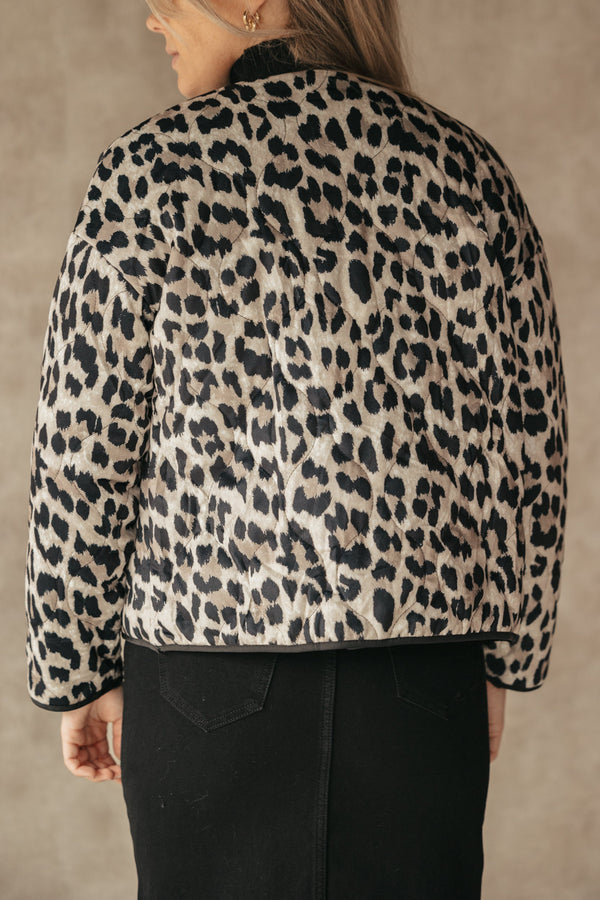 Leopard jacket short - Bij Keesje