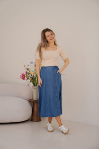 Lesia top beige - Bij Keesje - Ange - Top