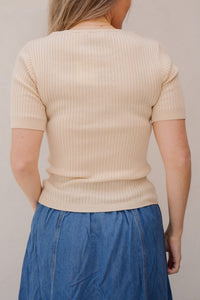 Lesia top beige - Bij Keesje - Ange - Top