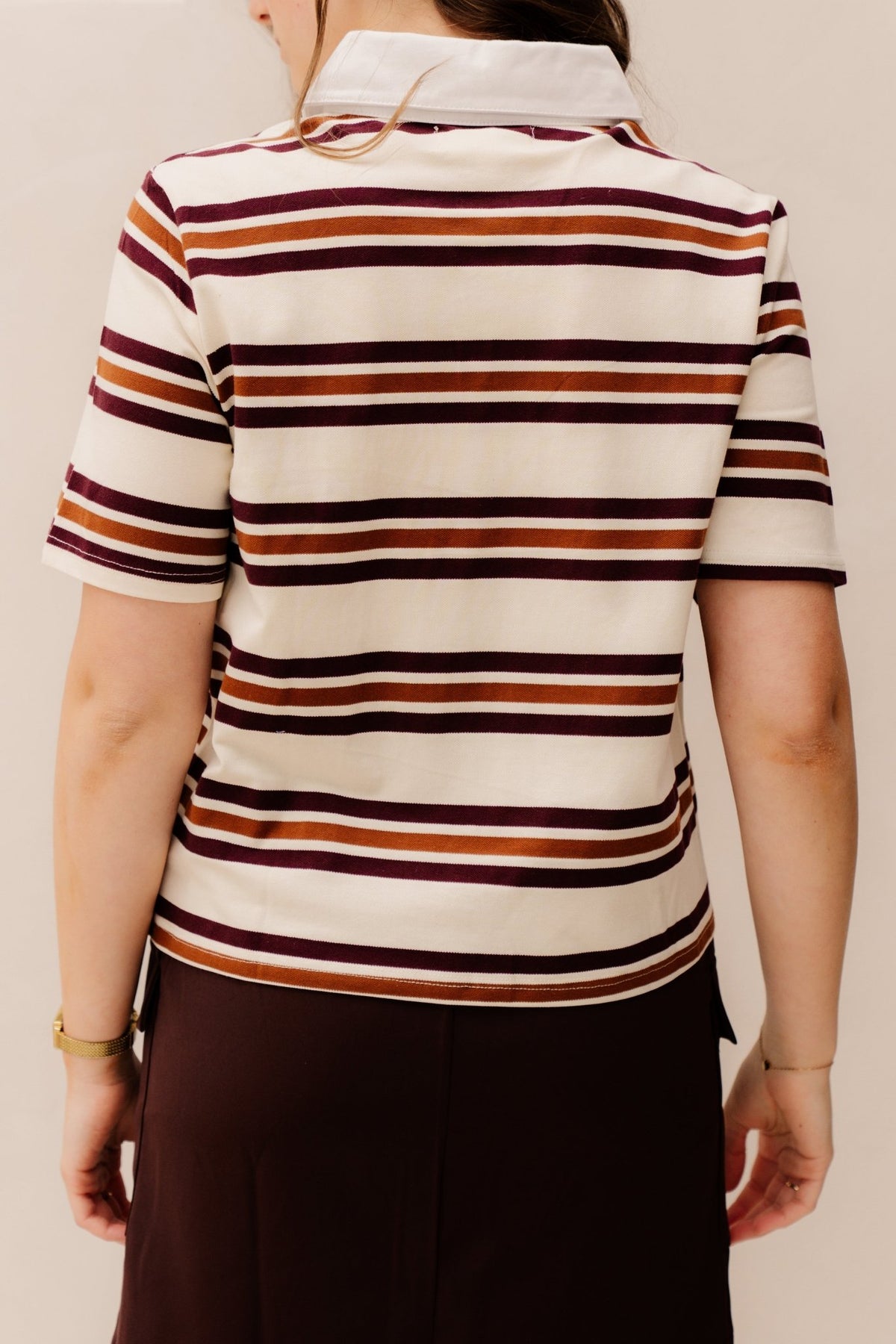 Lia polo top streep - Bij Keesje - Bij Keesje - Top