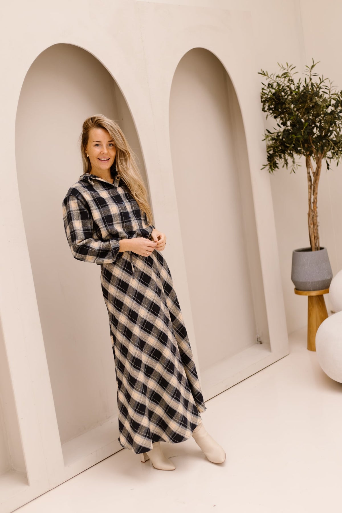 Lia Skirt Check Blue - Bij Keesje - Bij Keesje - Rok