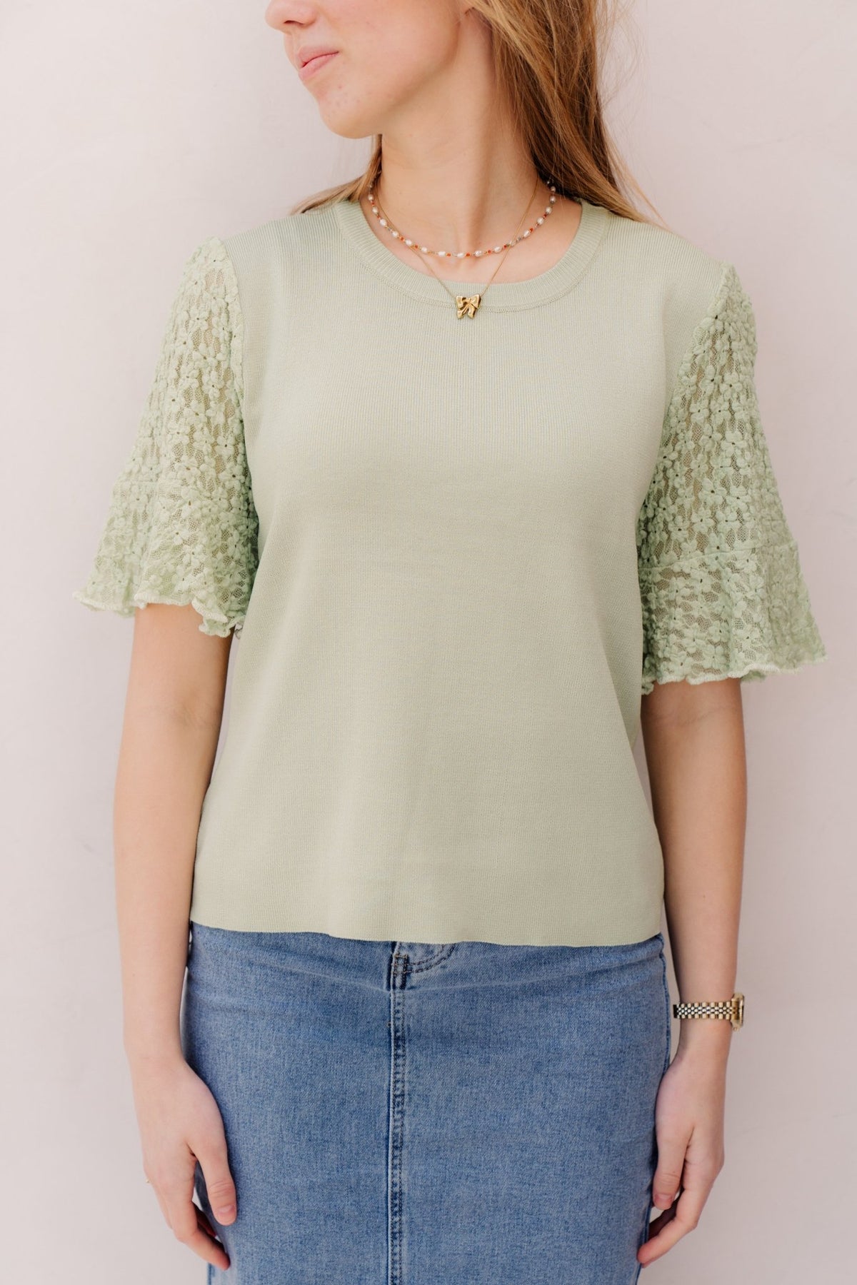 Lieke top green - Bij Keesje - Bij Keesje - top