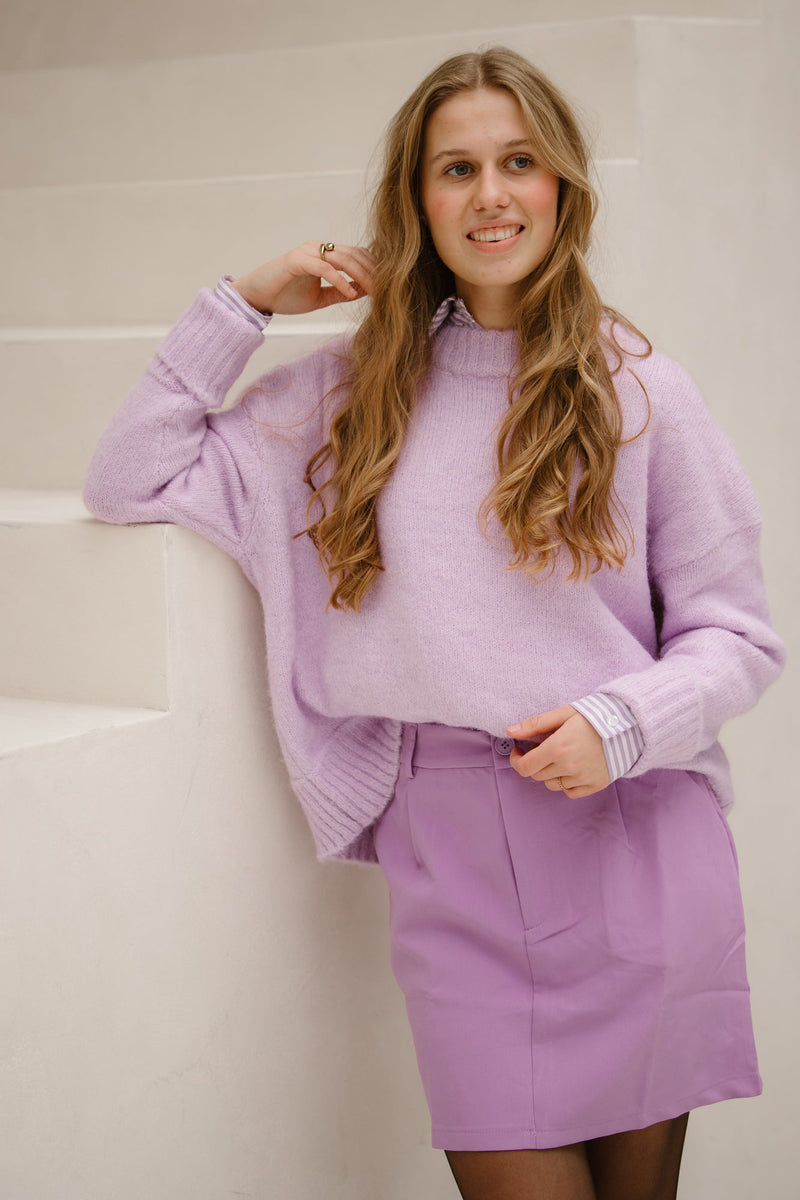 Lila sweater 89358 - Bij Keesje - Bij Keesje