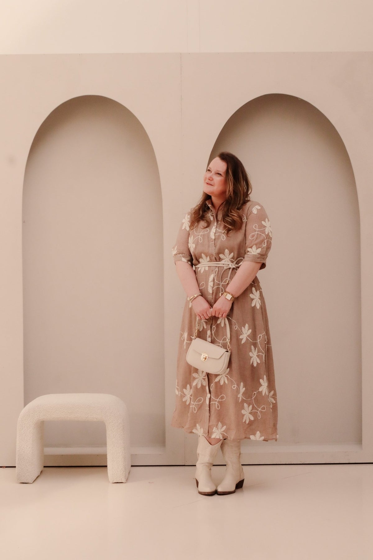 Lilith dress Latte/Ecru - Bij Keesje - exxcellent - Jurk