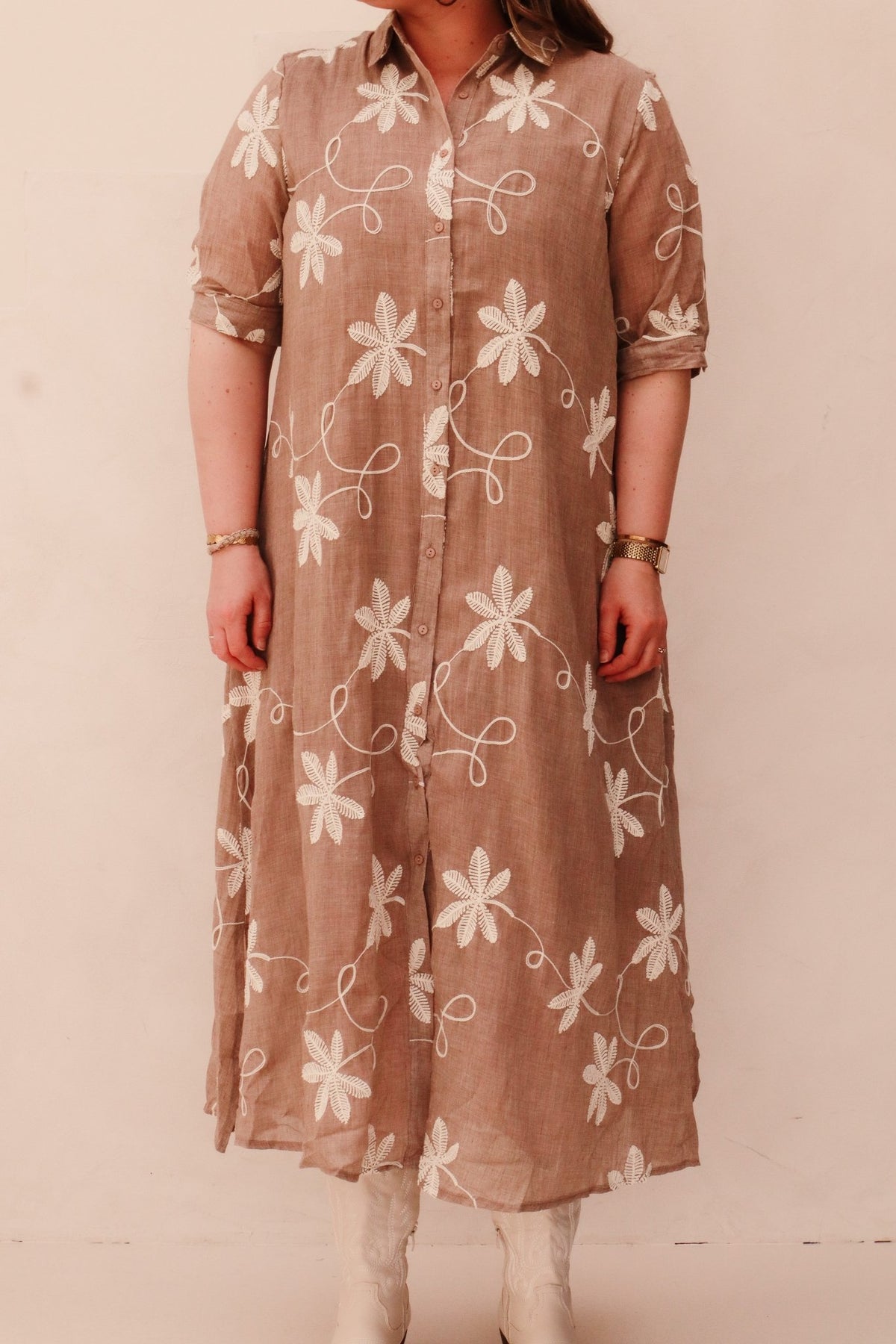 Lilith dress Latte/Ecru - Bij Keesje - exxcellent - Jurk