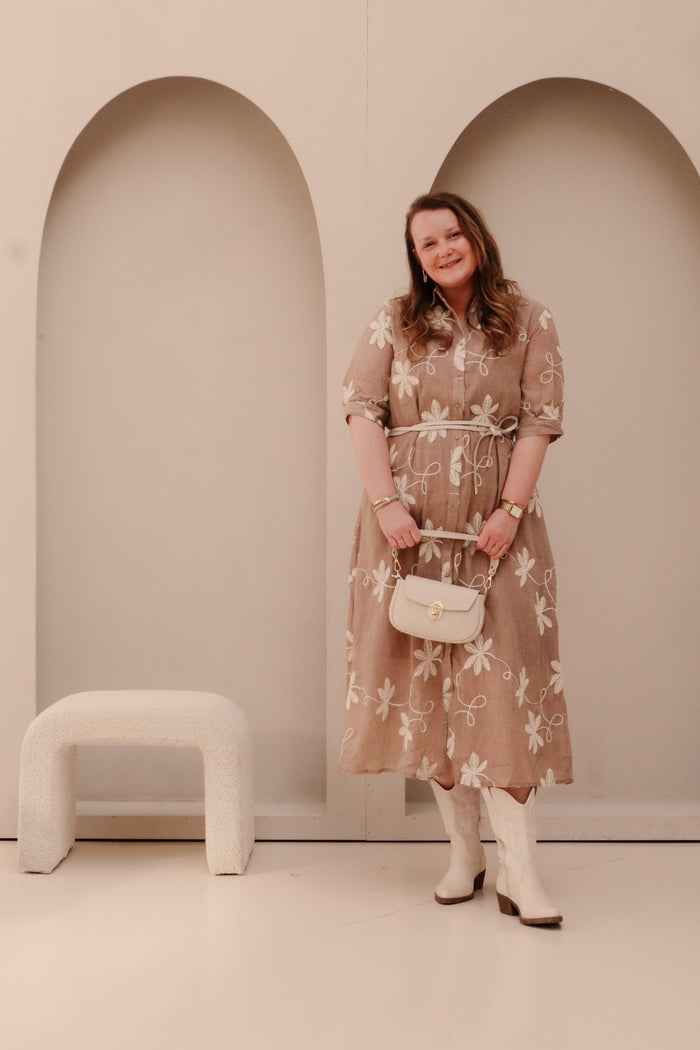 Lilith dress Latte/Ecru - Bij Keesje - exxcellent - Jurk