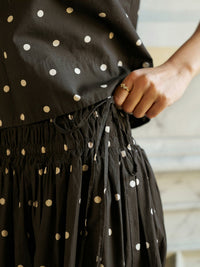 Lillie Dot Skirt Dark Brown - Bij Keesje - Neo Noir - Rokken