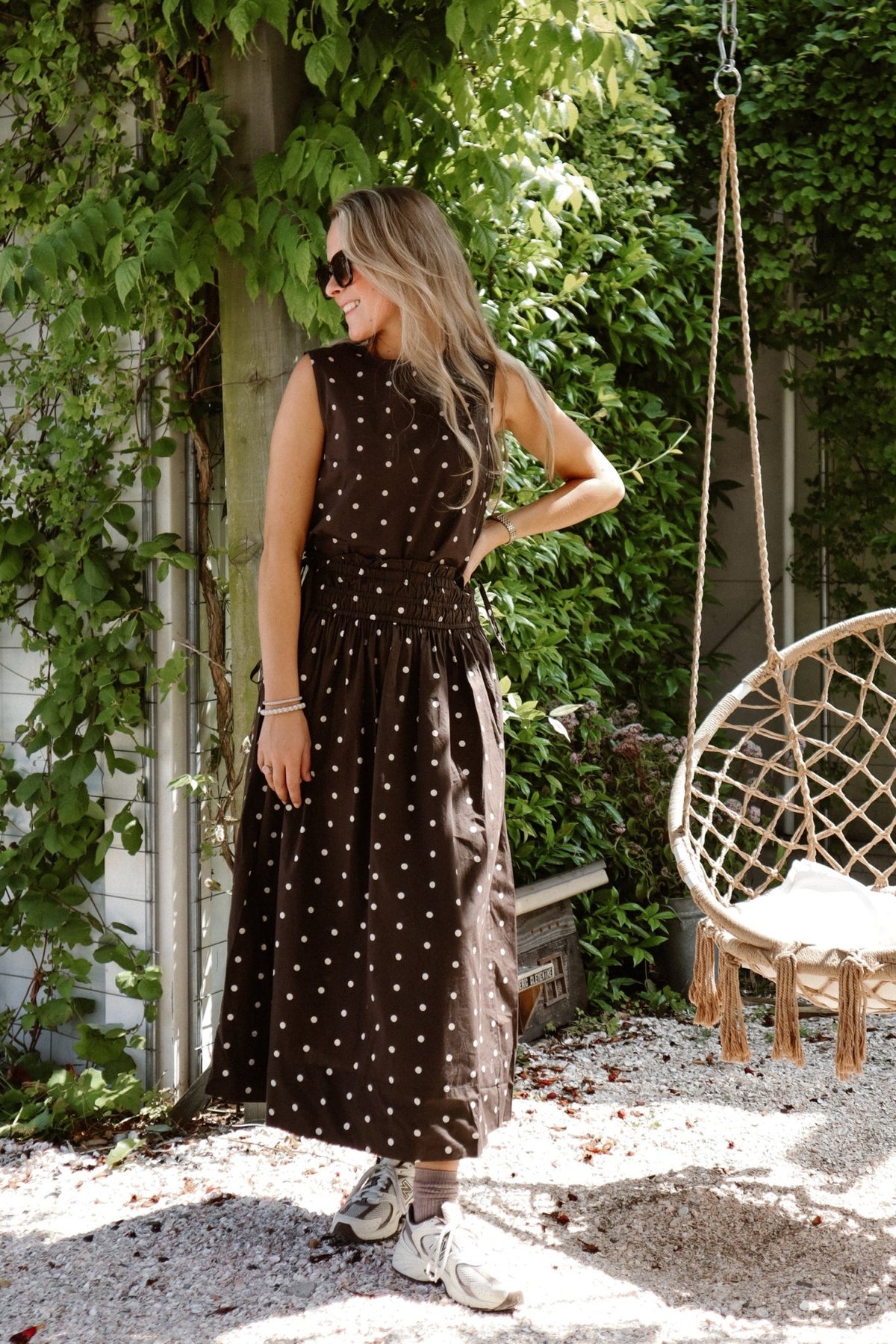 Lillie Dot Skirt Dark Brown - Bij Keesje - Neo Noir - Rokken
