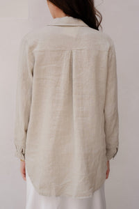 Linnen blouse beige - Bij Keesje - Bij - Keesje - Blouse
