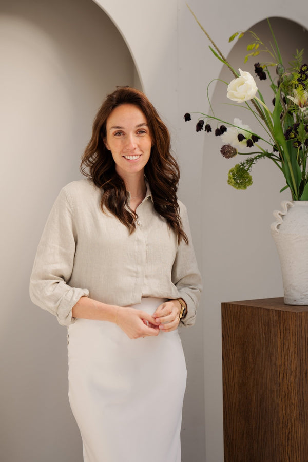 Linnen blouse beige - Bij Keesje - Bij - Keesje - Blouse