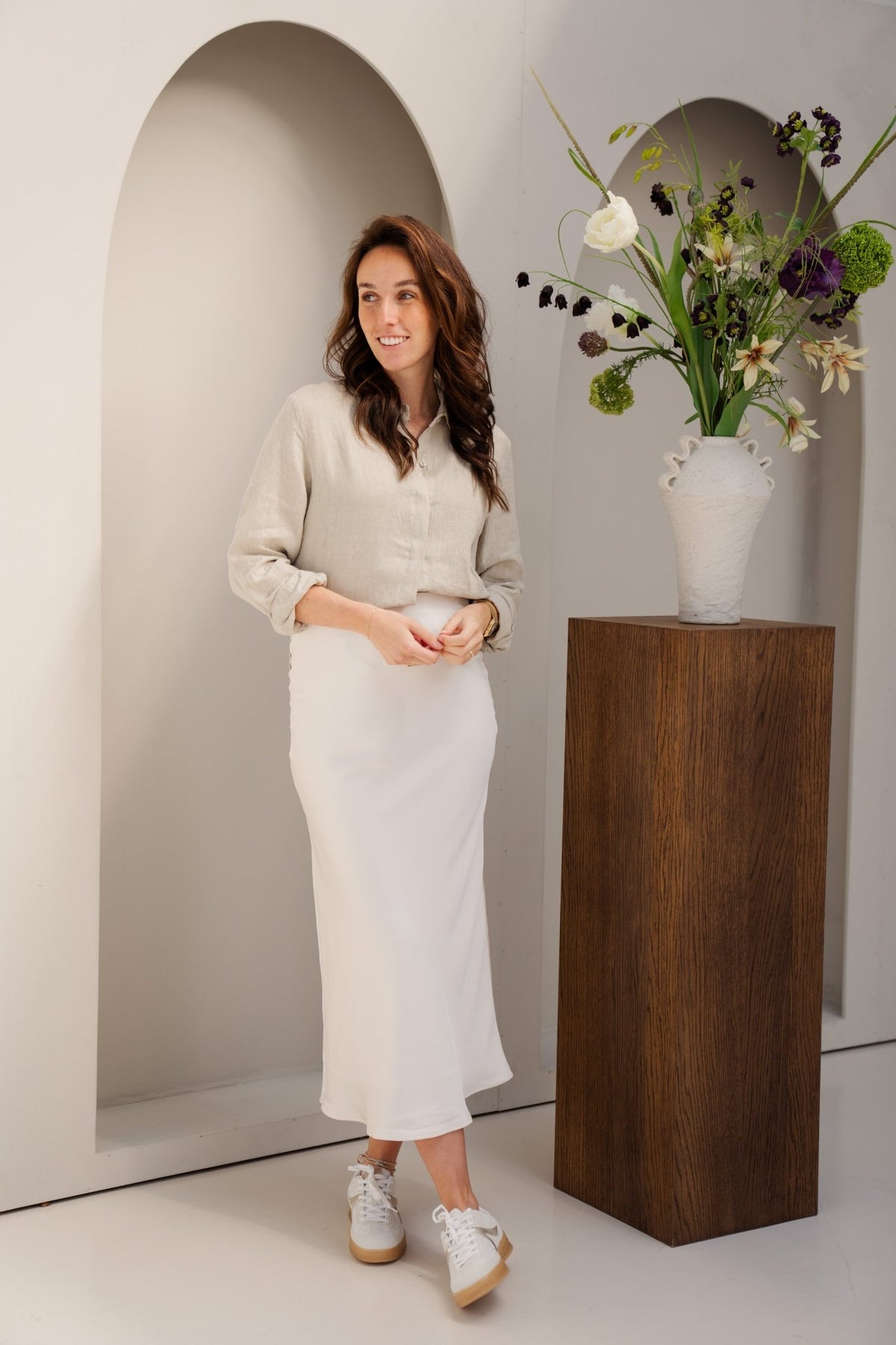 Linnen blouse beige - Bij Keesje - Bij - Keesje - Blouse