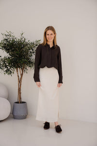 Linnen blouse brown - Bij Keesje - Bij - Keesje - Blouse