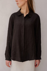 Linnen blouse brown - Bij Keesje - Bij - Keesje - Blouse