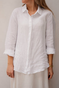 Linnen blouse white - Bij Keesje - Bij - Keesje - Blouse