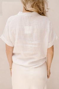 Linnen blouse white - Bij Keesje - Bij Keesje - Jurk