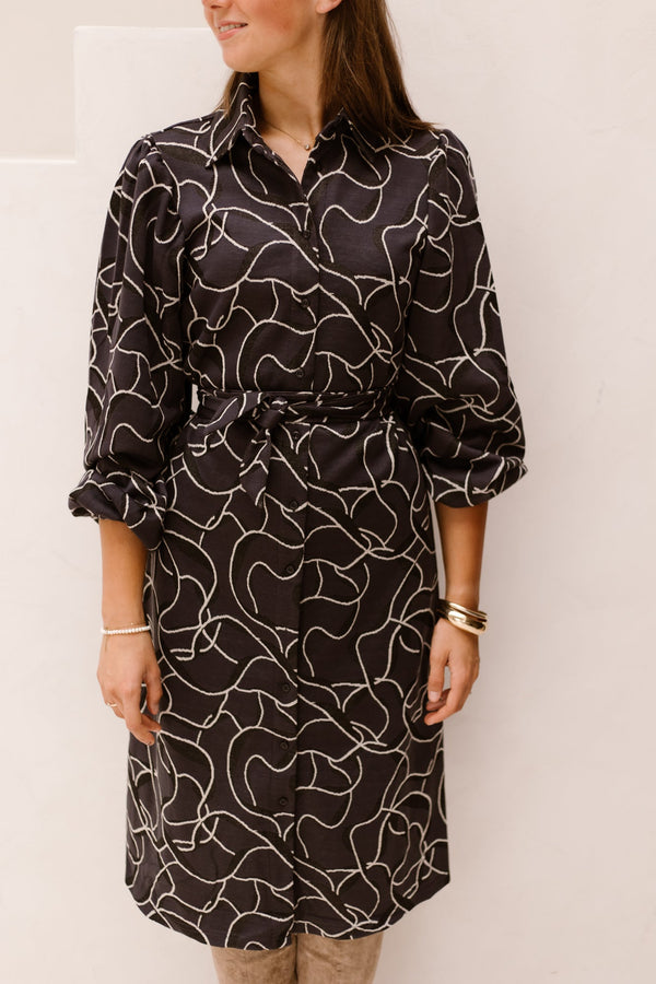 Liobhan dress - Dark jeans blue / black - Bij Keesje - G-maxx - jurk