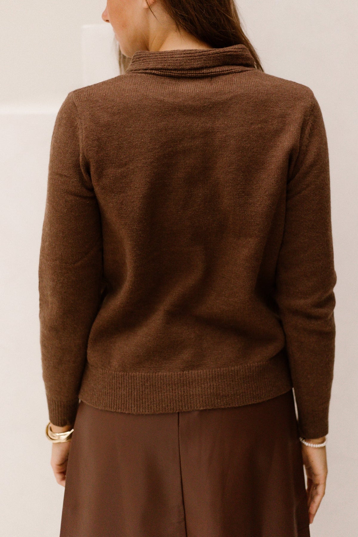 Liora knitting cardigan - Dark earth - Bij Keesje - G-maxx - vest