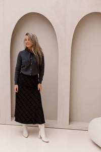 Liora knitting cardigan - Dark jeans blue - Bij Keesje - G-maxx - vest