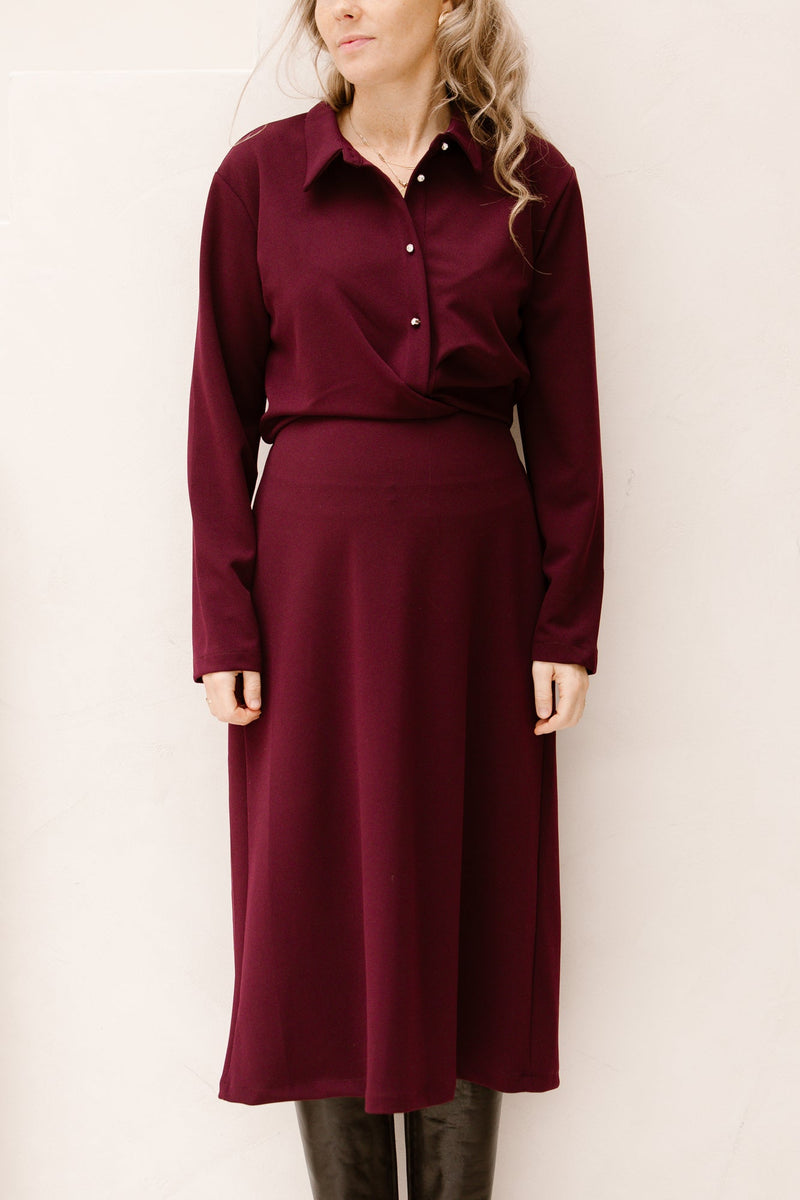 Liverpool dress burgundy - Bij Keesje - Amelie & Amelie