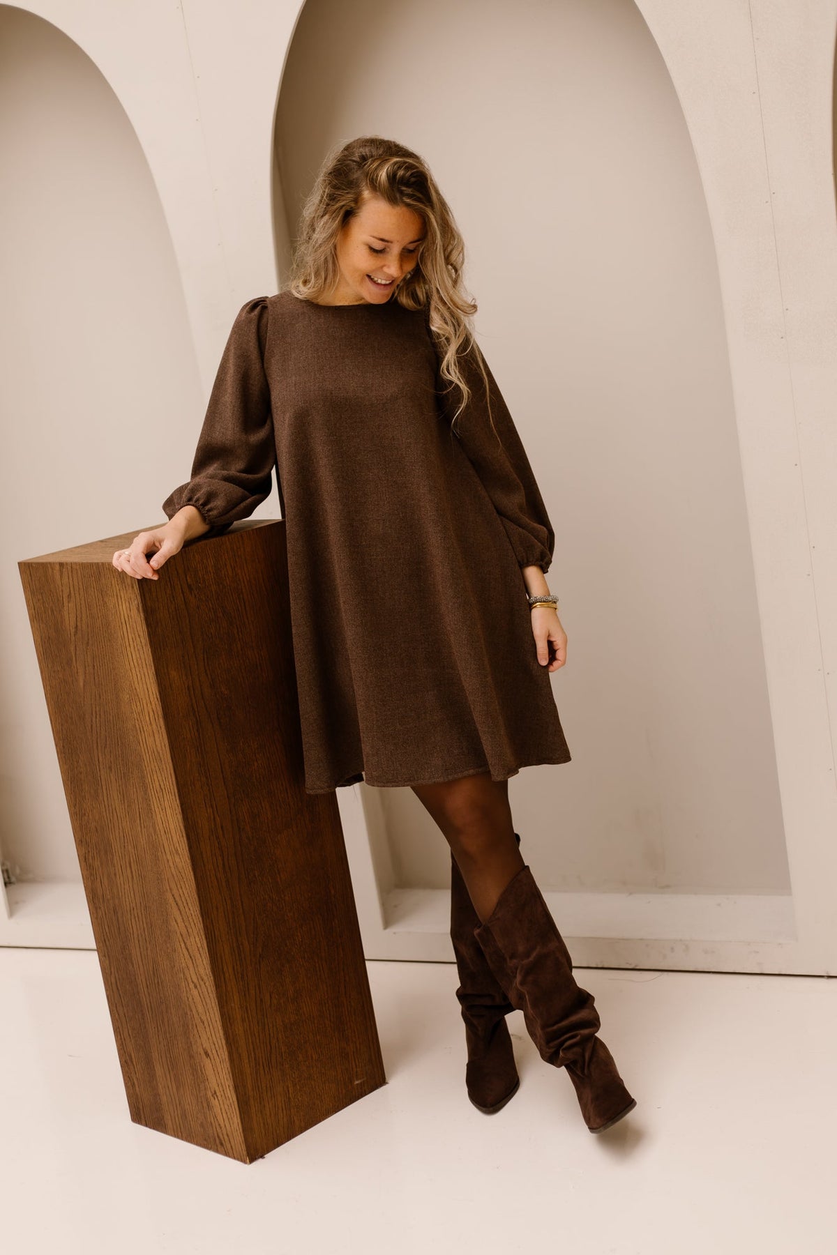 Livia dress darkbrown - Bij Keesje - Bij Keesje - Jurk