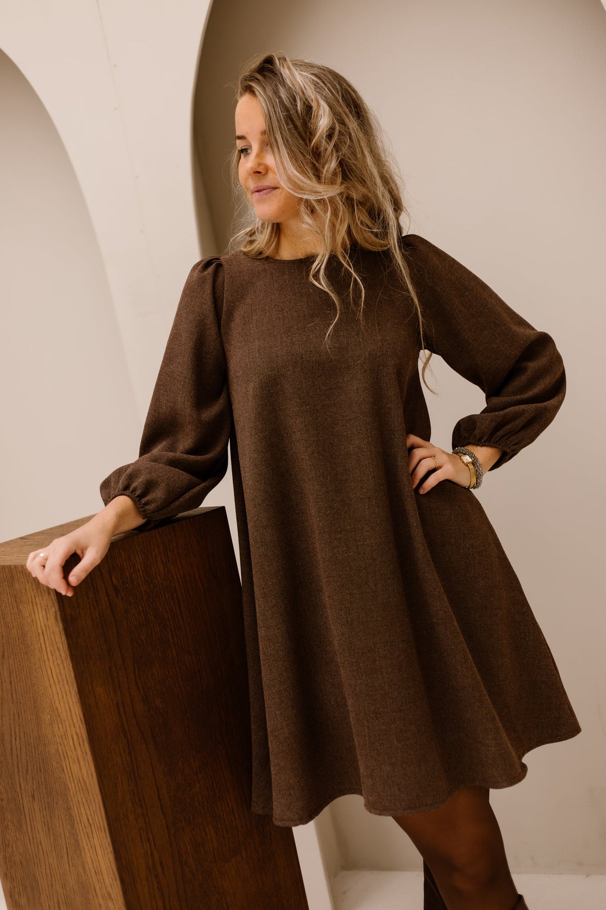 Livia dress darkbrown - Bij Keesje - Bij Keesje - Jurk