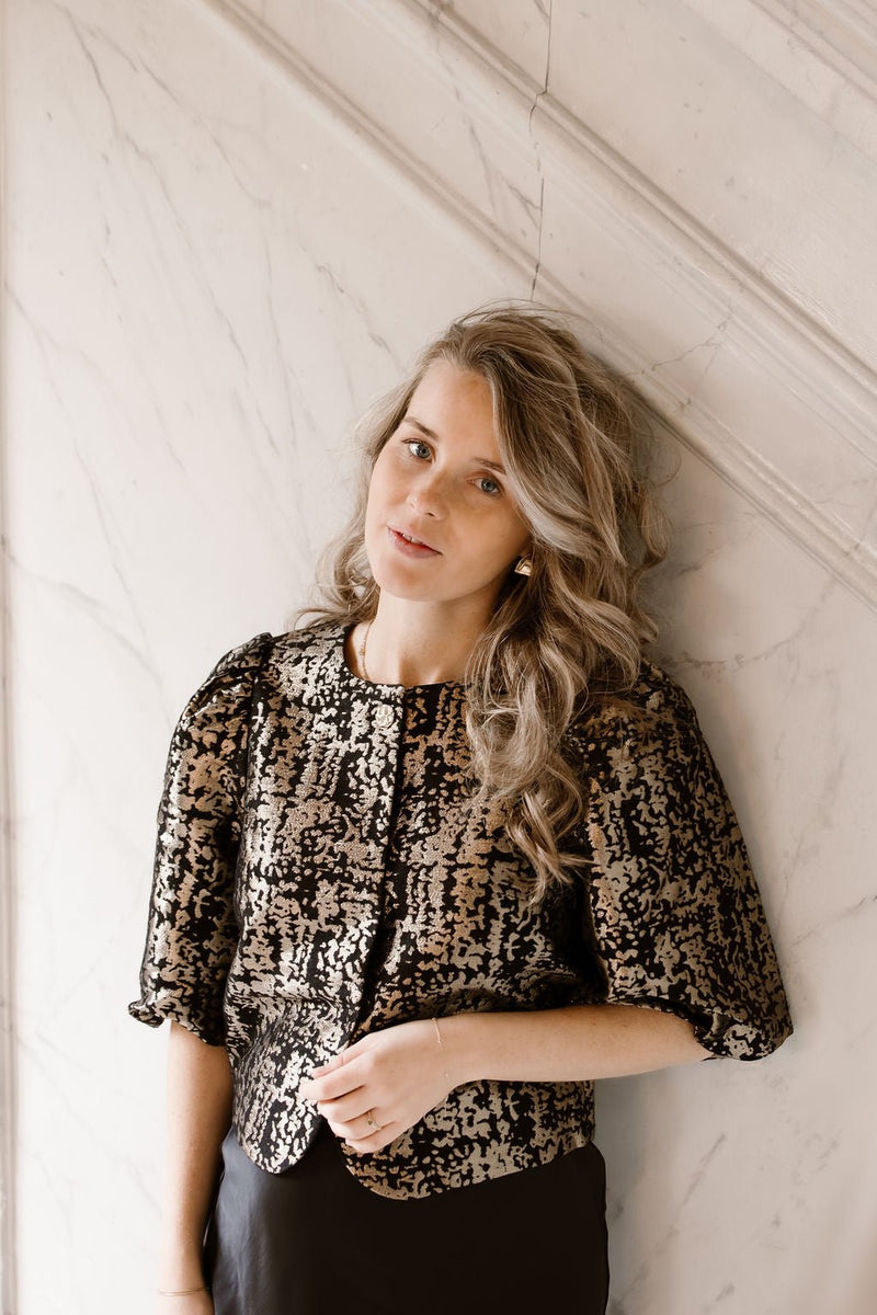 Livia Jacket Black/Gold - Bij Keesje - Freebird