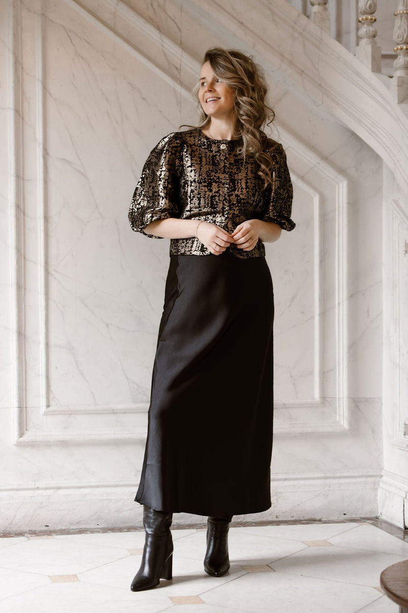 Livia Jacket Black/Gold - Bij Keesje - Freebird