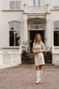 Lizzy polo top long sleeve beige - Bij Keesje - Bij Keesje The Label