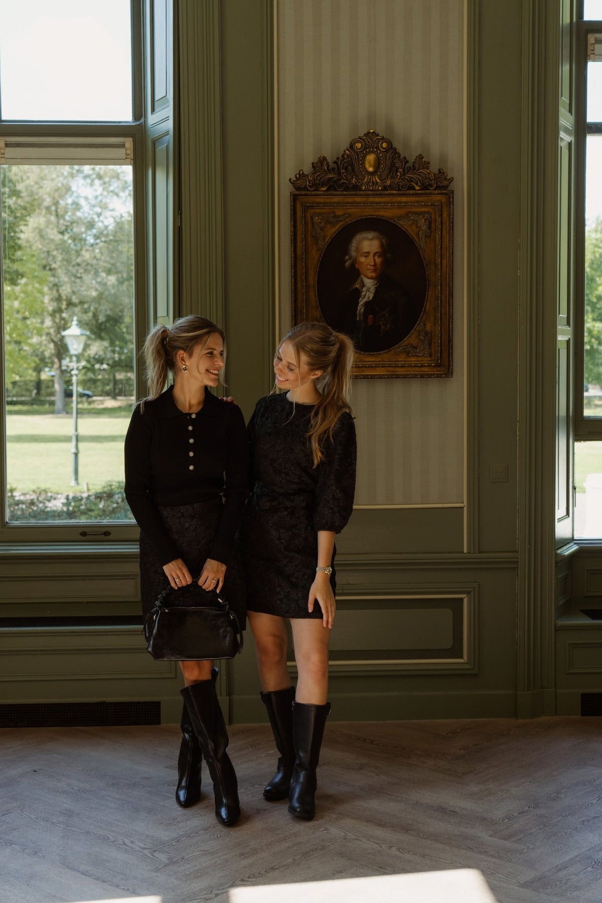 Lizzy polo top long sleeve black - Bij Keesje - Bij Keesje The Label