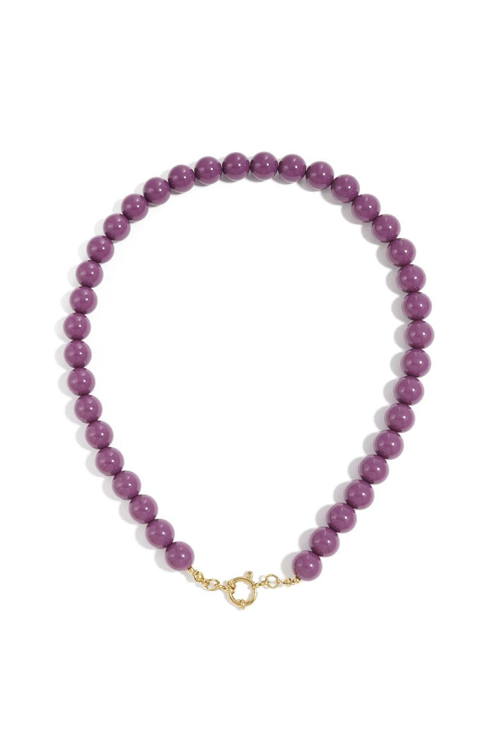 Lola ketting beaded paars - Bij Keesje - Bij Keesje - accessoires
