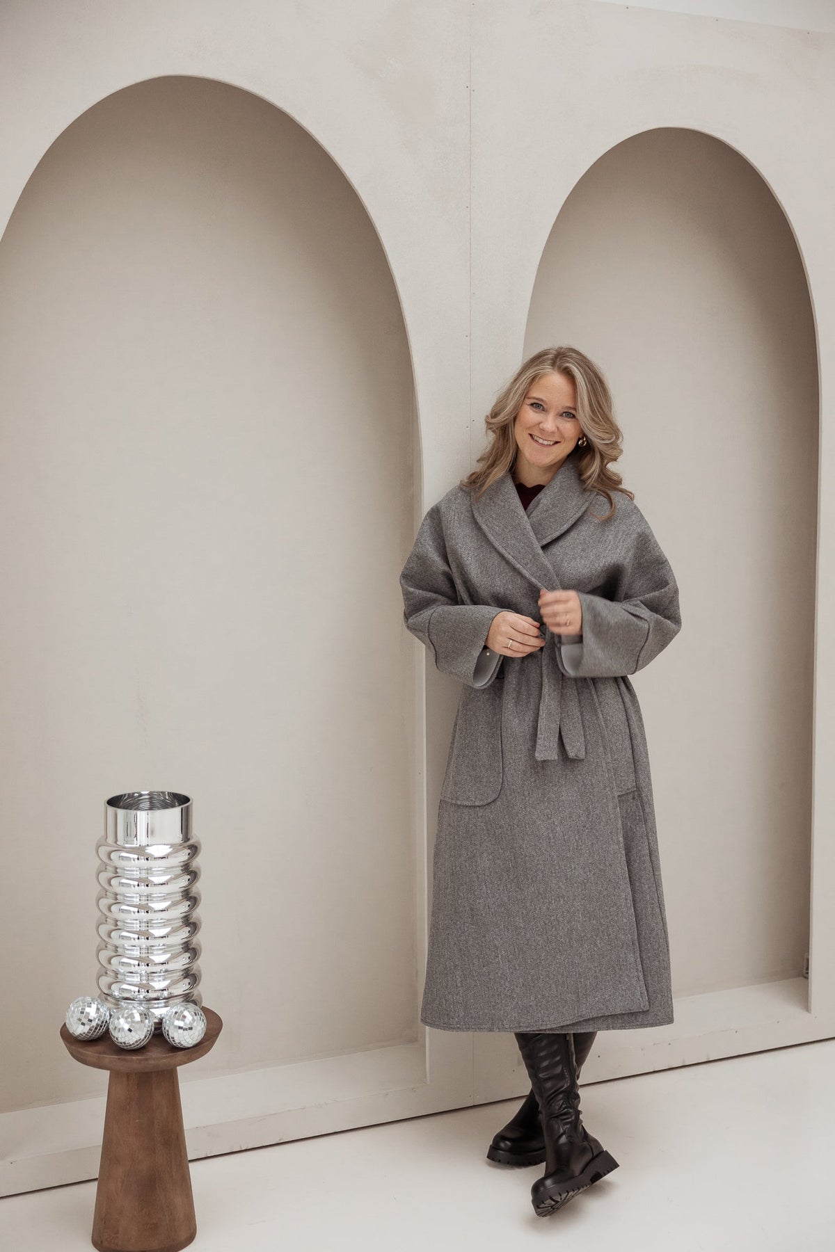 Long jacket grey - Bij Keesje - Bij Keesje