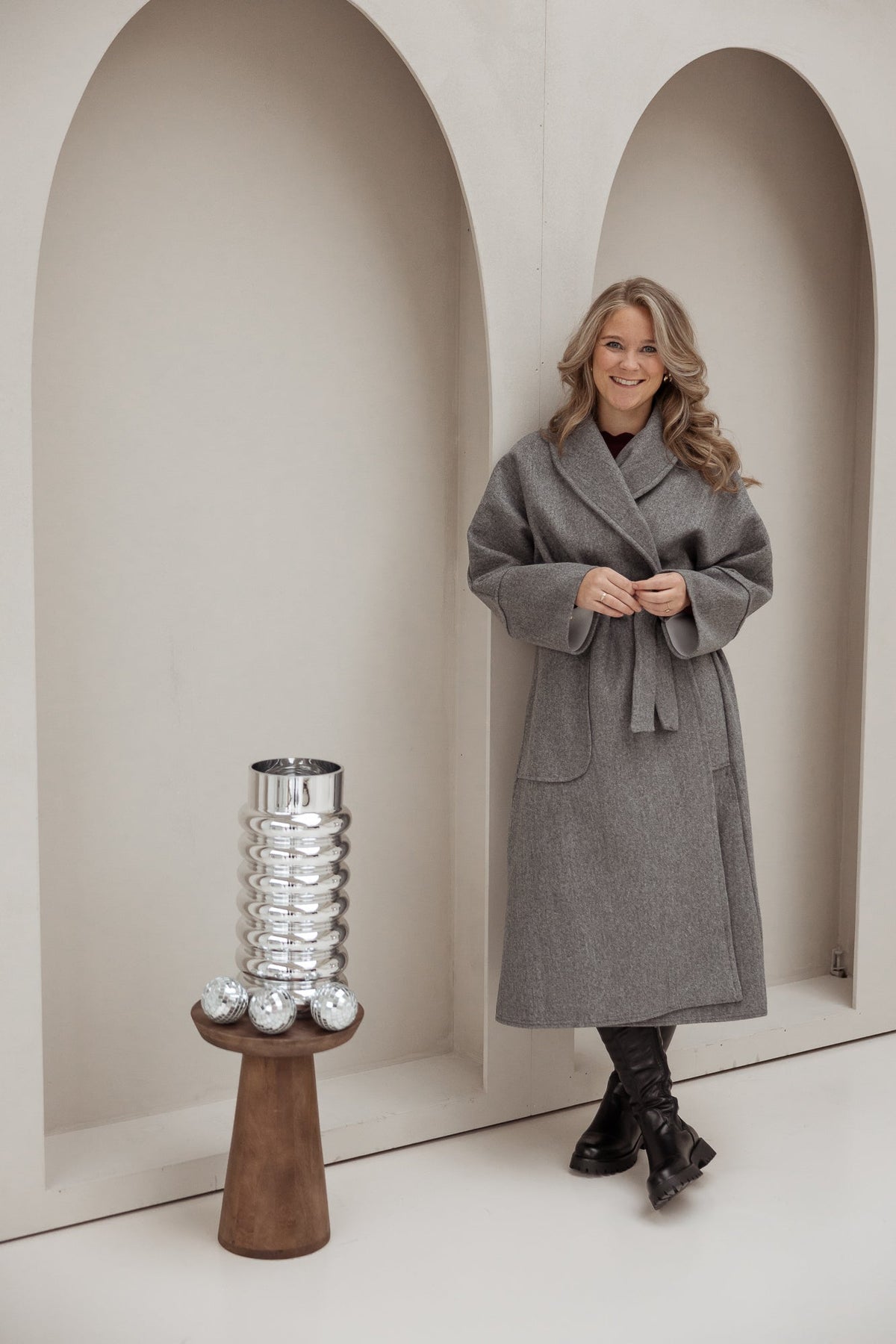 Long jacket grey - Bij Keesje - Bij Keesje