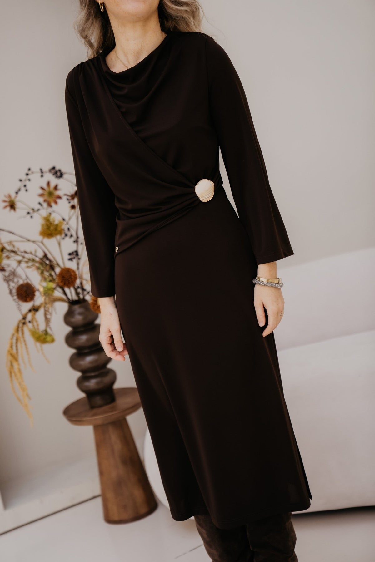 Los Angeles dress choco - Bij Keesje - Amelie & Amelie - Jurk