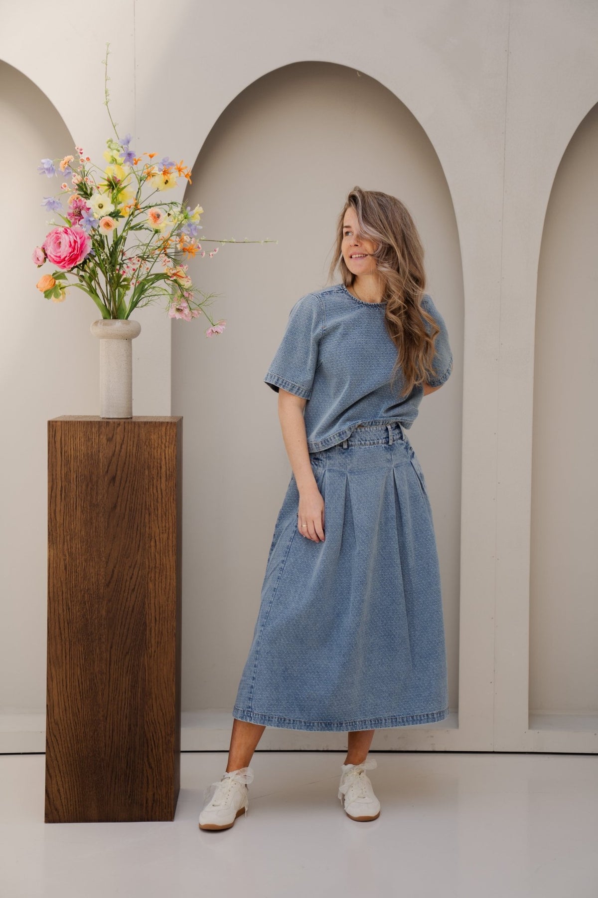 LovaCC denim SS blouse - Bij Keesje - Co'couture - Blouse