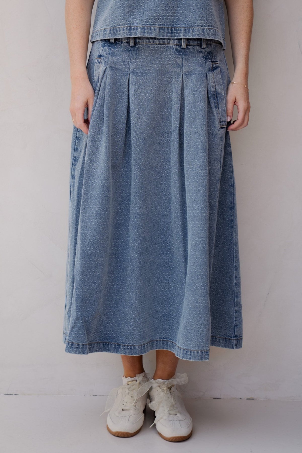 LovaCC denim SS skirt - Bij Keesje - Co'couture - Blouse