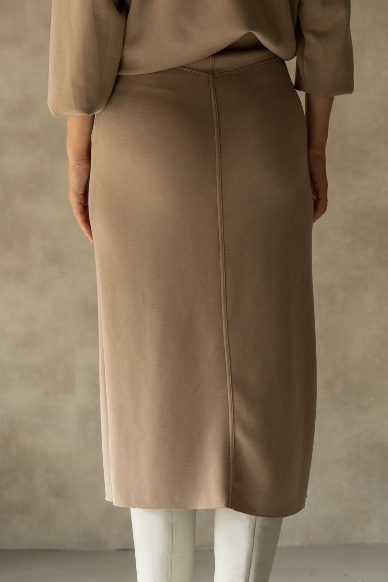 Lucera skirt taupe - Bij Keesje