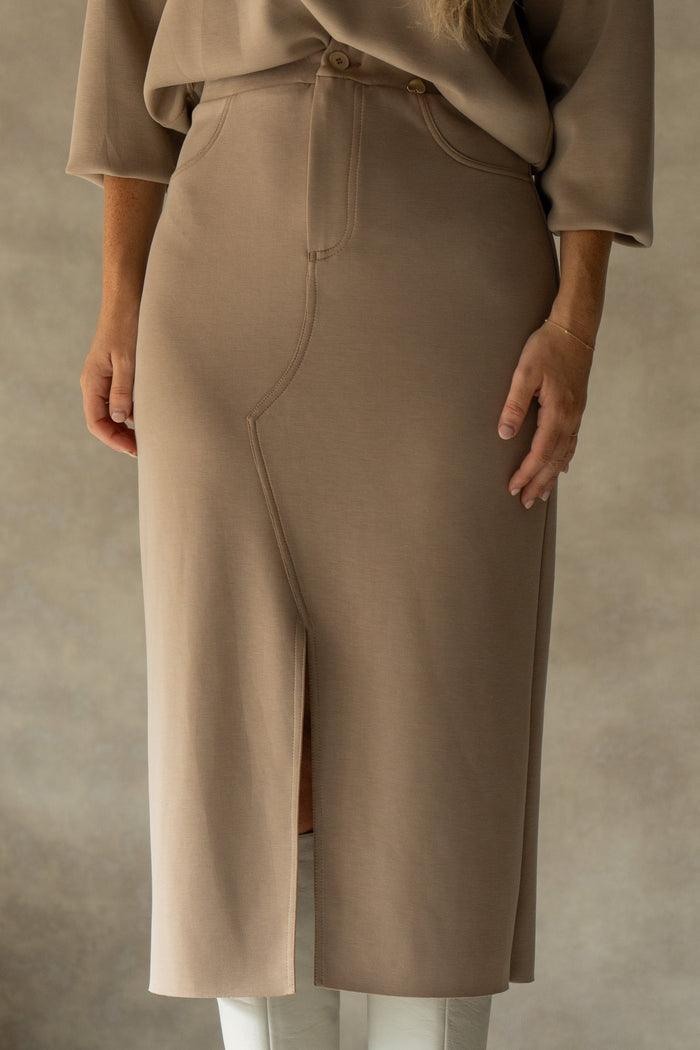 Lucera skirt taupe - Bij Keesje