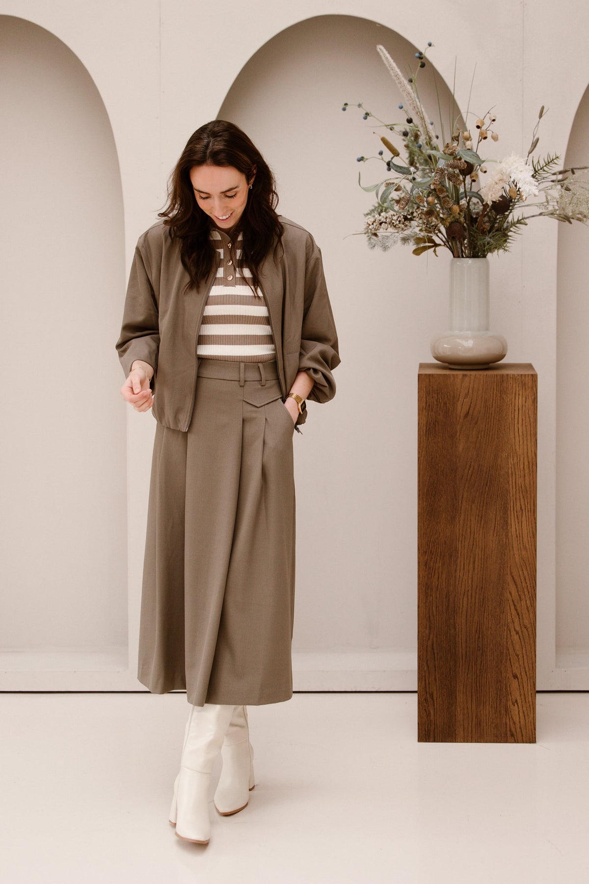 Luna balloon jacket walnut - Bij Keesje - Bij Keesje - jas