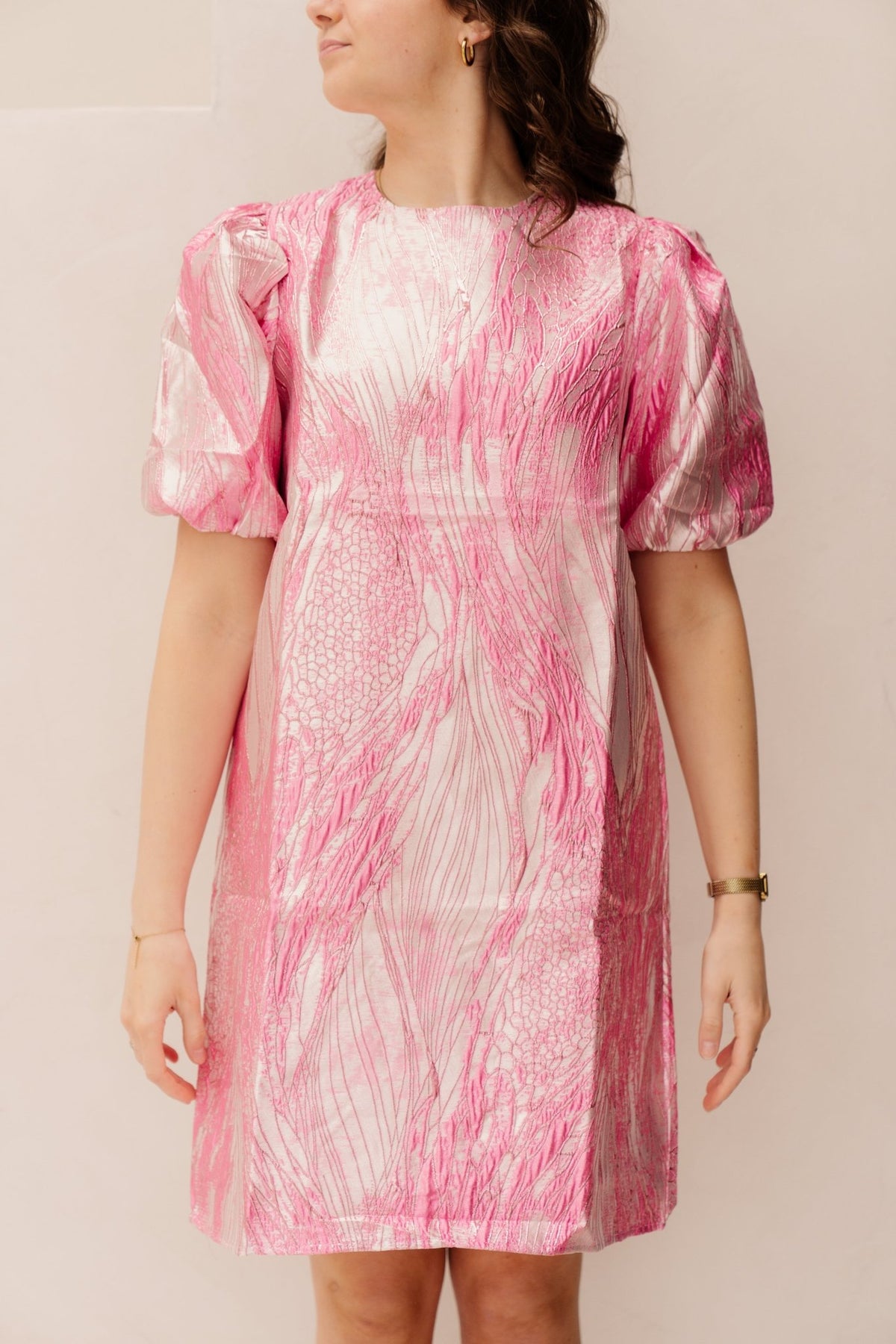 Luna pink dress short - Bij Keesje - Bij Keesje - Jurk