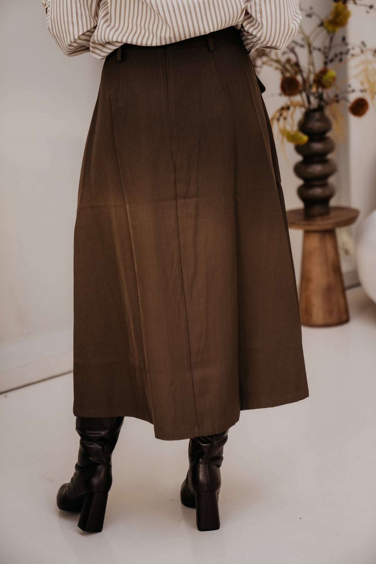 LunaCC long skirt Dusty Army - Bij Keesje - Co'couture - Rok
