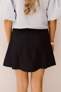 LunaCC Pocket Pleat Mini Skirt Navy - Bij Keesje - Co'couture - Rokken