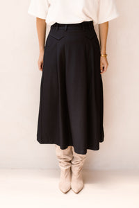 LunaCC Pocket Pleat Skirt Navy - Bij Keesje - Co'couture - Rok