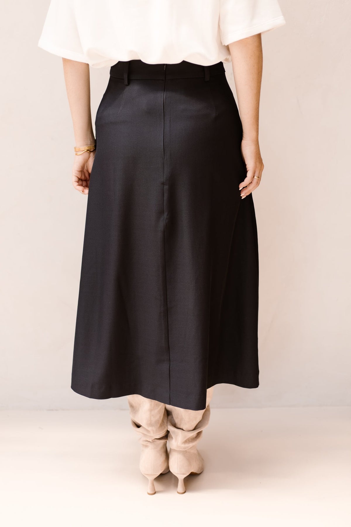 LunaCC Pocket Pleat Skirt Navy - Bij Keesje - Co'couture - Rok