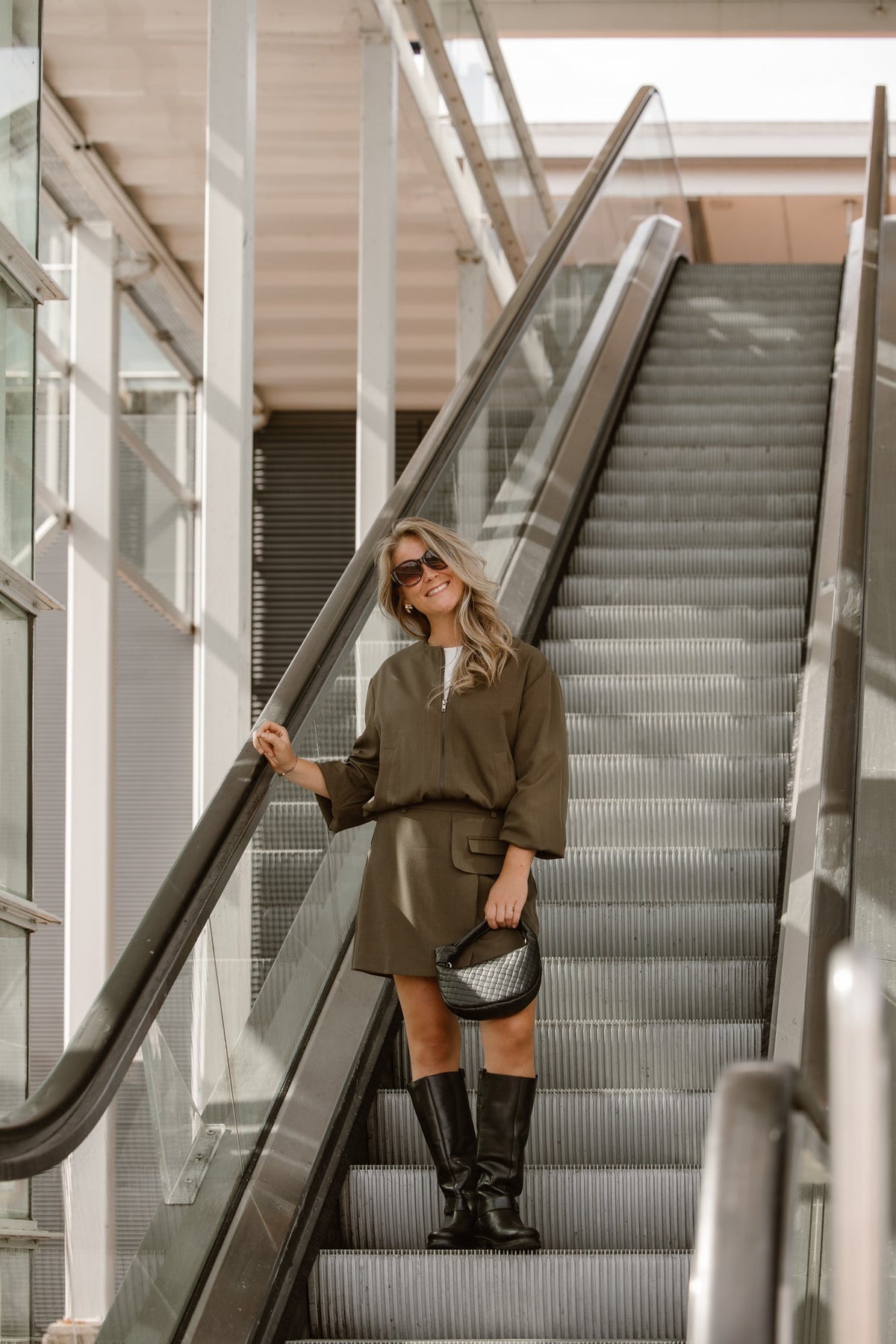 LunaCC pocket skirt military olive - Bij Keesje - Co'couture