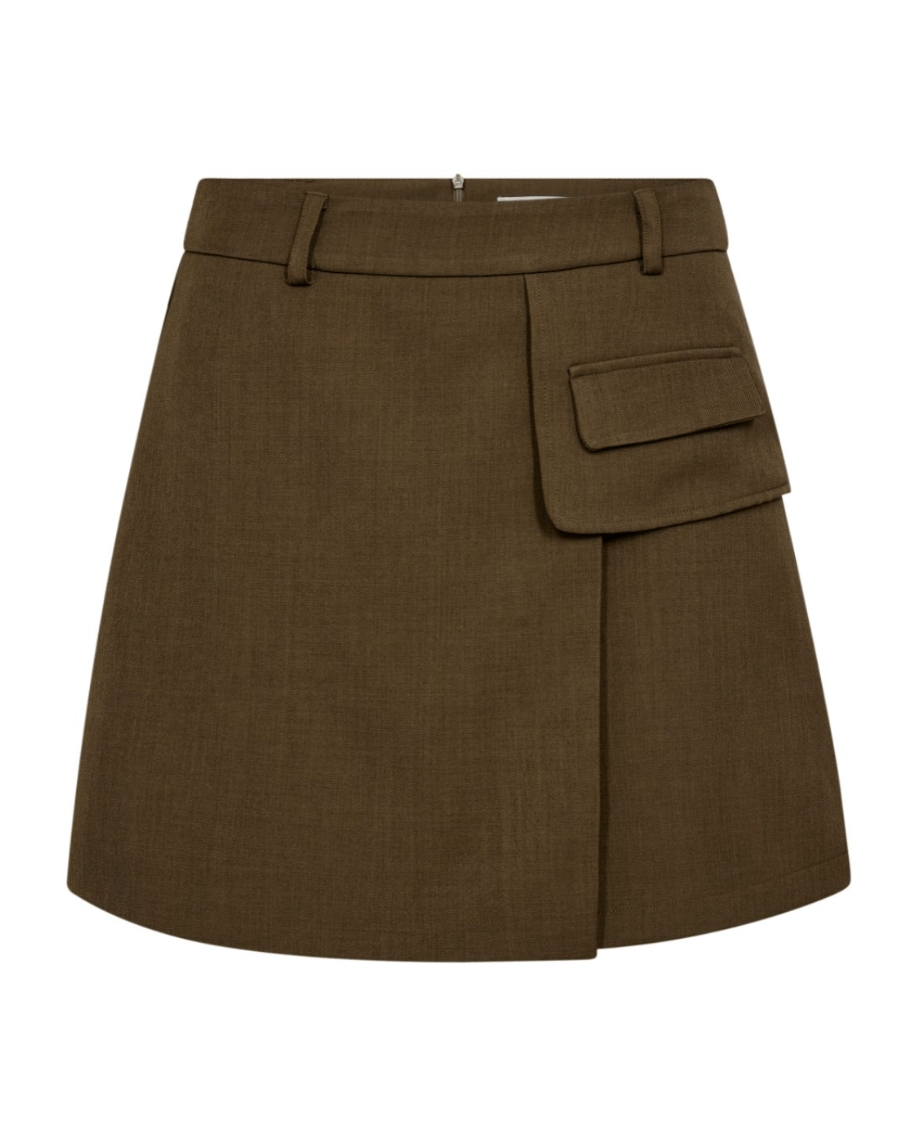 LunaCC pocket skirt military olive - Bij Keesje - Co'couture