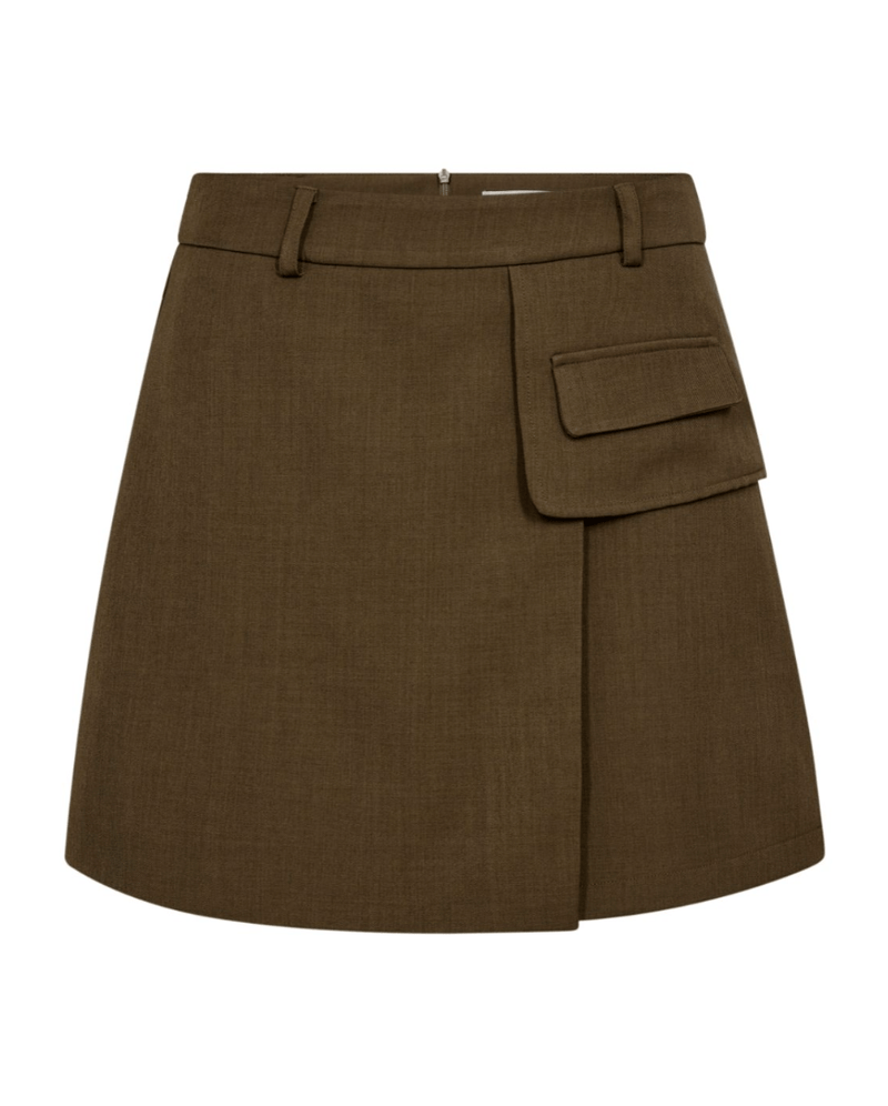 LunaCC pocket skirt military olive - Bij Keesje - Co'couture