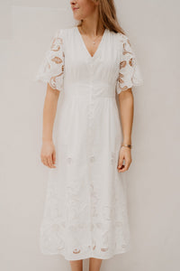 Lunette Emb Dress White - Bij Keesje - Neo Noir - Jurk