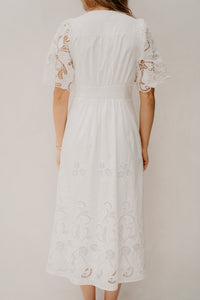 Lunette Emb Dress White - Bij Keesje - Neo Noir - Jurk