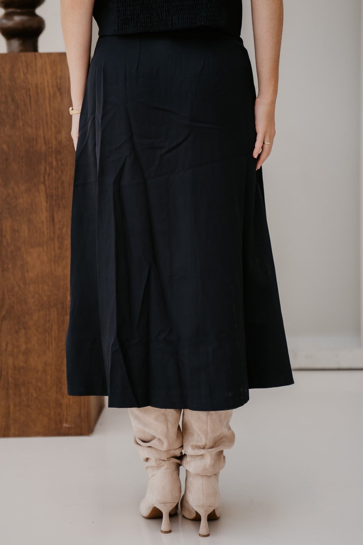 LunnaCC New Pocket Pleat Skirt Navy - Bij Keesje - Co'couture - Rok
